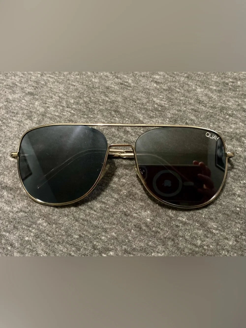 Quay Australia Running Riot Sunglasses with Gold Frame